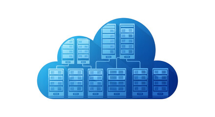 Fototapeta premium Vector lan cloud illustration