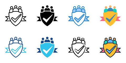 Safety icon set multiple style collection 
