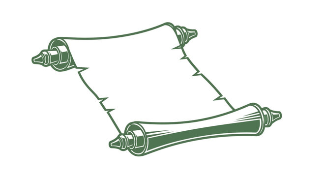 Vintage parchment scroll illustration with detailed design ideal for announcements