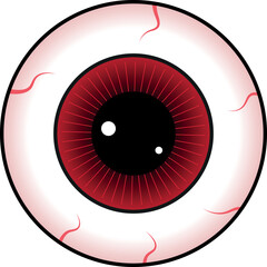 Drawing, illustration clipart of red eyes, dark theme, gothic, eyeball.