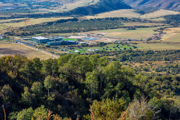 Obraz premium landscape with trees and hills