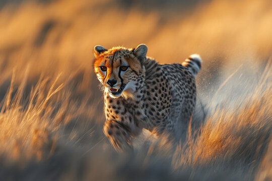 A person cutting logs with a chainsaw. - Powered by Adobe