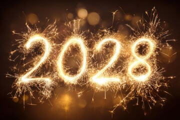 Sparkler happy new year 2028