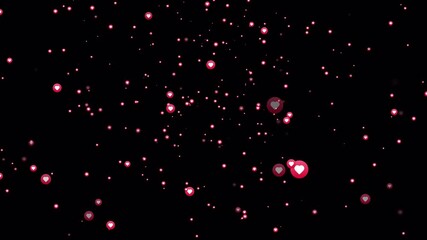   Heart animation on transparent background with alpha channel. heart love animation motion graphic 4k video