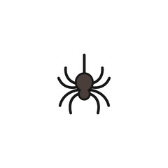 Halloween Spider Icon – Creepy Insect Vector Illustration