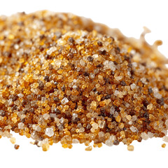 Brown sugar texture isolated on transparent background