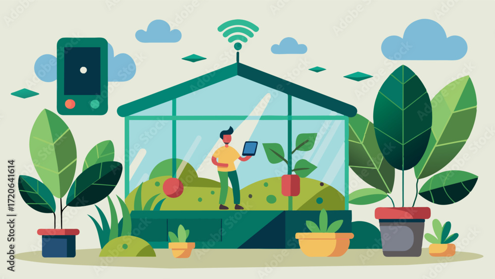 Poster a smart greenhouse system that utilizes ai to monitor and control environmental conditions optimizin