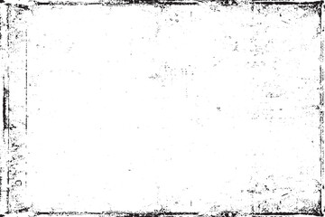 Abstract Black White Grunge Distressed Frame Texture Border Vector Background