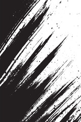 Dynamic Black Paint Strokes Grunge Abstract Background