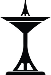 Champagne Tower silhouette vector art illustration