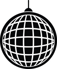 Disco Ball silhouette vector art illustration