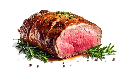 Roasted tenderloin showcasing savory flavors and succulent texture