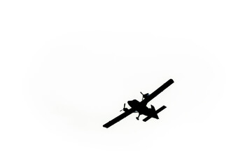 Air show planes flying in formation in blue sky