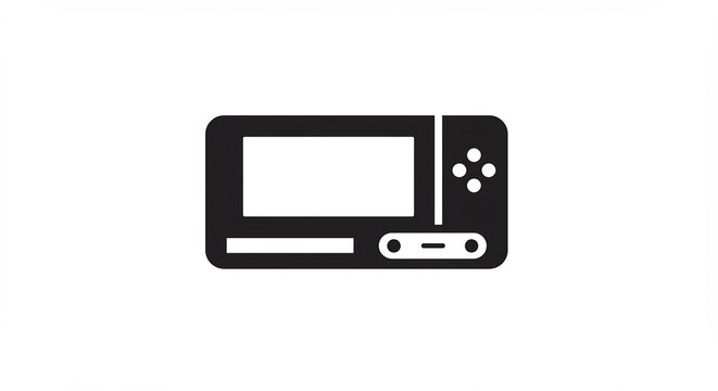 Console portatile retr� icona stilizzata sfondo bianco. AI Generated