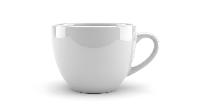 Elegant White Ceramic Coffee Mug A Simple and Stylish Addition to Your Morning Routine