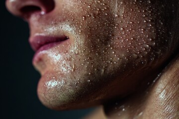 Athletic training session gym close-up photography high energy intense focus