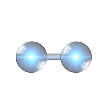 3D Rendering of Oxygen Molecule, O2, Science, Chemistry, Biology, Education