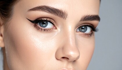 Fototapeta premium Woman's captivating eye makeup