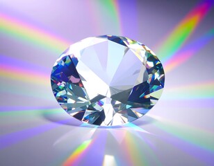 Radiant diamond, vibrant light