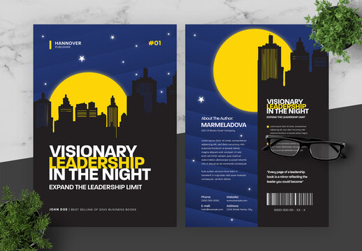 Blue And Yellow Visionary Leadership Book Cover