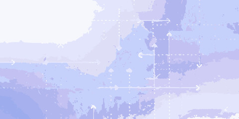 Abstract digital background with flowing watercolor texture and directional arrows symbolizing data flow and progress