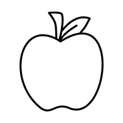 Apple outline icon, Apple Coloring Drawing for Kids