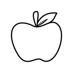 Apple Coloring Drawing for Kids