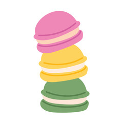 Stack of Macarons, Macarons Macaroons Cookies Dessert from France