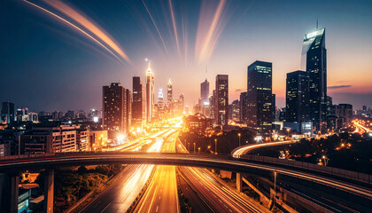 Obraz premium City buliding architecture backgrounds abstract