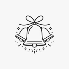 The flat design concept for the Collection of bell silhouettes for weddings and celebrations focuses on simplicity, elegance, and ease of recognition.