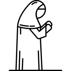 vector illustration of a muslim 