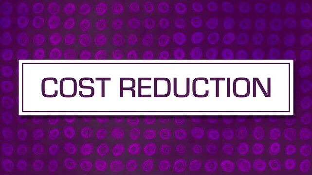 Cost Reduction Purple Pink Magenta Dots Blinking Background Text 