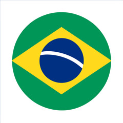 Fototapeta premium brazil flag icon