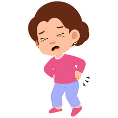 Illustration of Woman with Back Pain