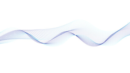 Abstract Flowing Blue Wave Line Background