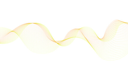 Abstract Yellow Orange Gradient Wave Lines