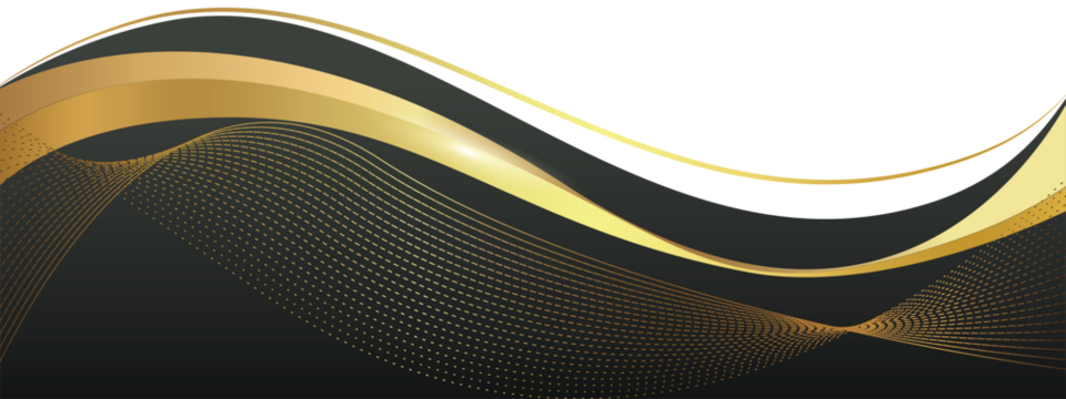 Abstract Black and Gold Wavy Lines