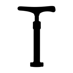 Silhouette Illustration of a Medical Walking Cane, Aid, Mobility Support Device