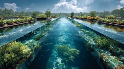 Aquatic habitats use AI and sensor data to balance water quality and growth metrics, achieving rapid biomass increase with minimal environmental impact.