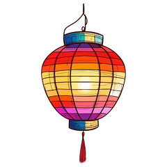 Obraz premium lantern, new year, vector, transparent background, festival, asia, lamp, light, street, vintage, night, streetlamp, cage, streetlight, decoration, celebration, isolated, ornament, decor, year, hang