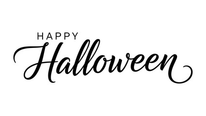 Happy Halloween Lettering: A stylish Happy Halloween greeting, written in elegant calligraphy, evokes the spirit of the spooky season in a refined aesthetic. 