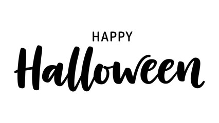 Happy Halloween: A simple yet stylish illustration of the phrase Happy Halloween written in elegant lettering, evoking the spirit of the spooky season.