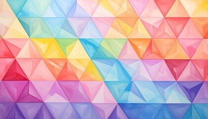 Abstract geometric pattern of colorful triangles