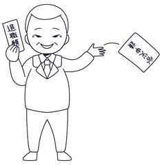 労災を握りつぶし、退職させることに成功した管理職線画