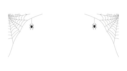 Spider Web Design: This image captures a minimalistic, clean, and spooky scene, spiderweb stretches across a clean setting, evoking feelings of mystery.