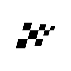 racing flag black white