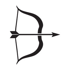 Bow and arrow icon. Vector illustration. Simple flat design.