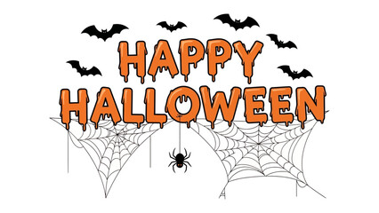 Halloween Design: Spooky Halloween design illustration, featuring the classic holiday elements for a festive and fun display.