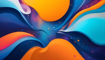 Trendy Abstract Universal Template with Colorful Design for Social Media and Web