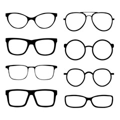 Black glasses silhouette collection